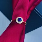 Anel Safira diamante